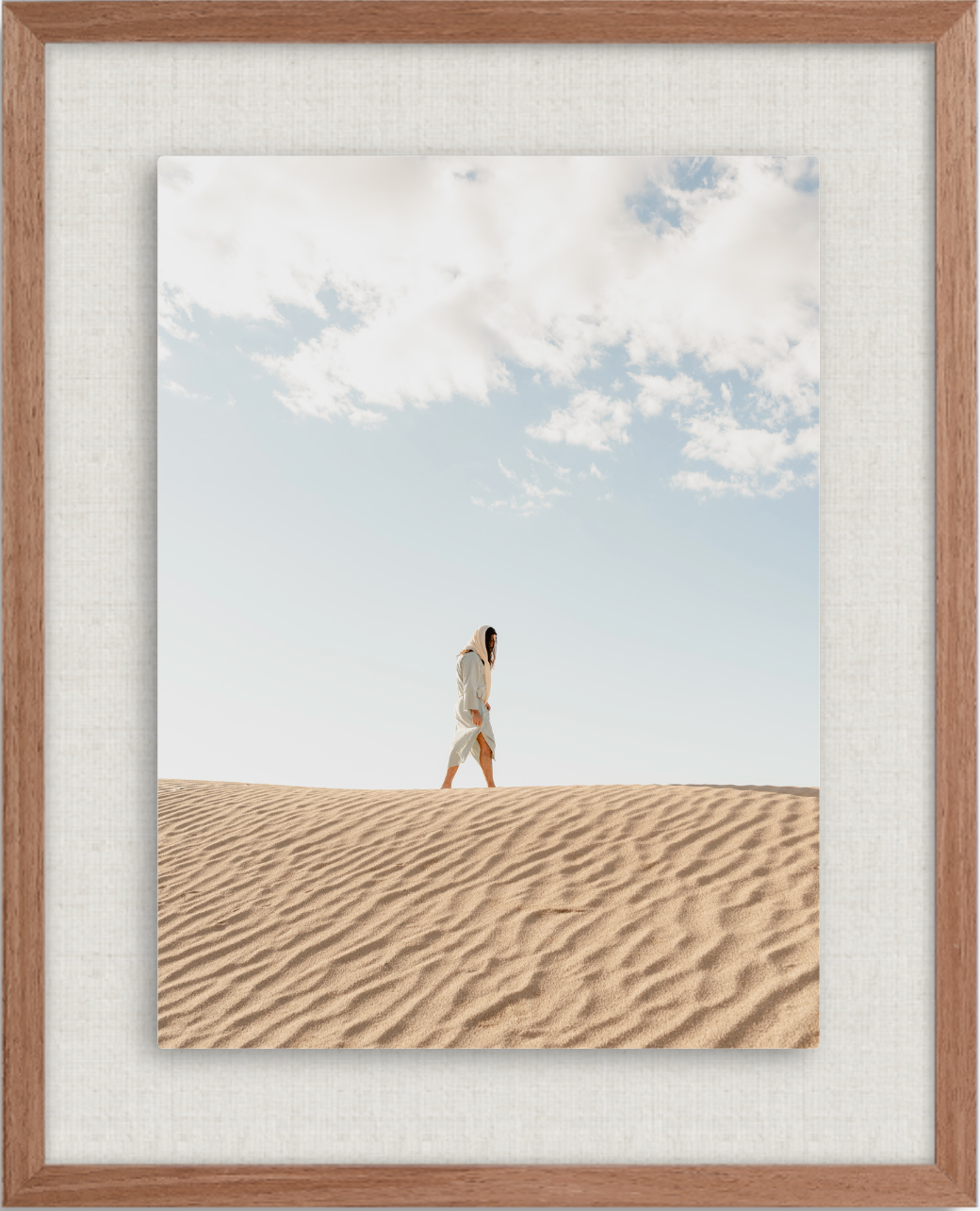 Print: Savior Framed Linen